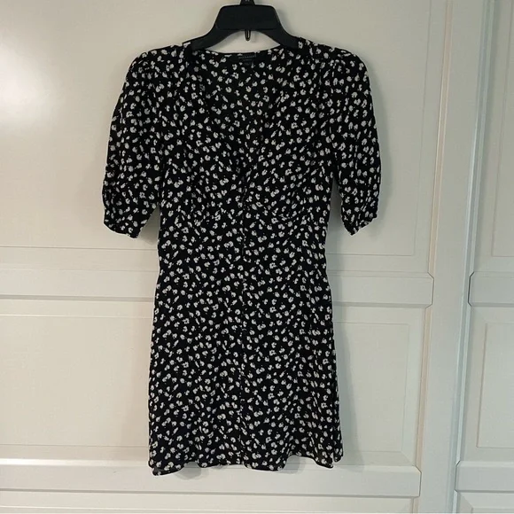 All Saints Kors scatter ditsy floral dress black 30634 - Picture 6 of 9